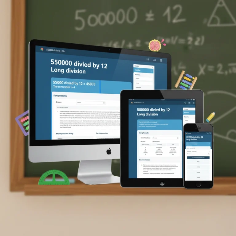 550000 Divided by 12 | Long Division Step-by-Step Solution