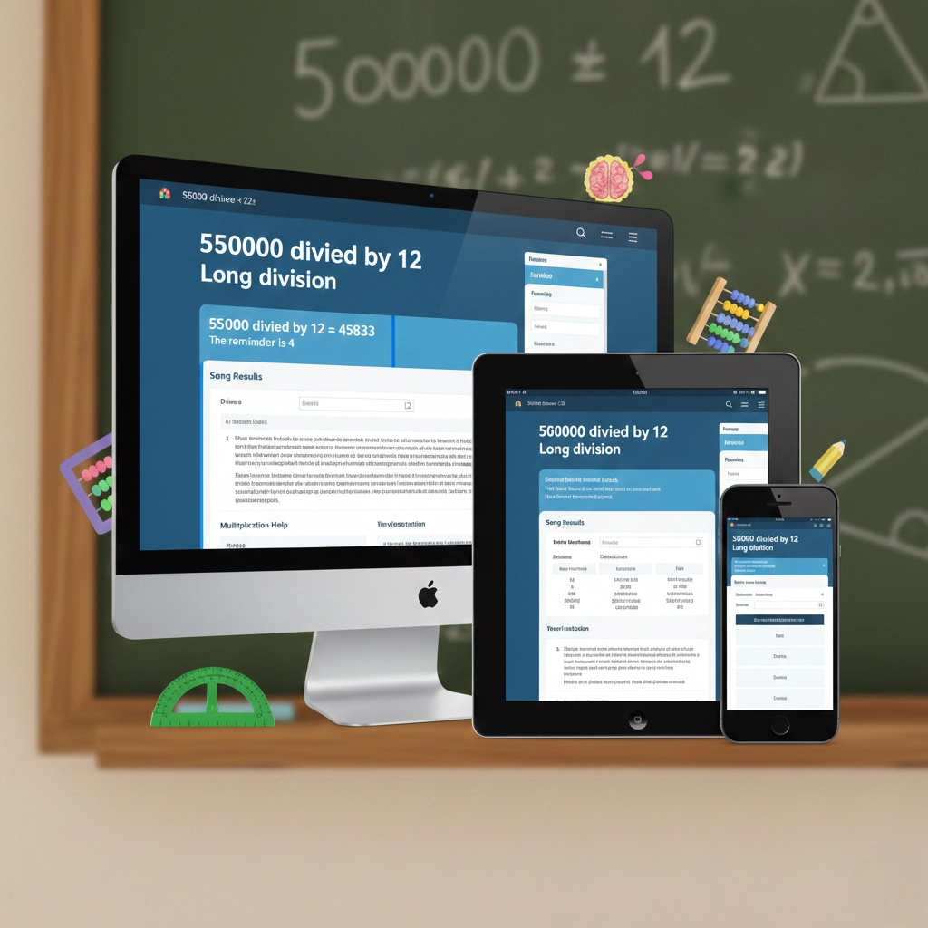 550000 Divided by 12 | Long Division Step-by-Step Solution