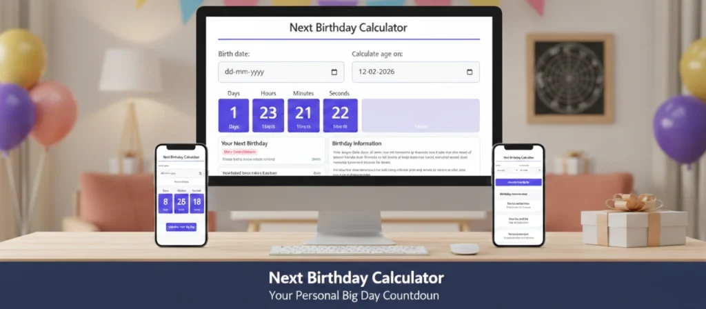 Next Birthday Calculator – Find Your Upcoming Birthday