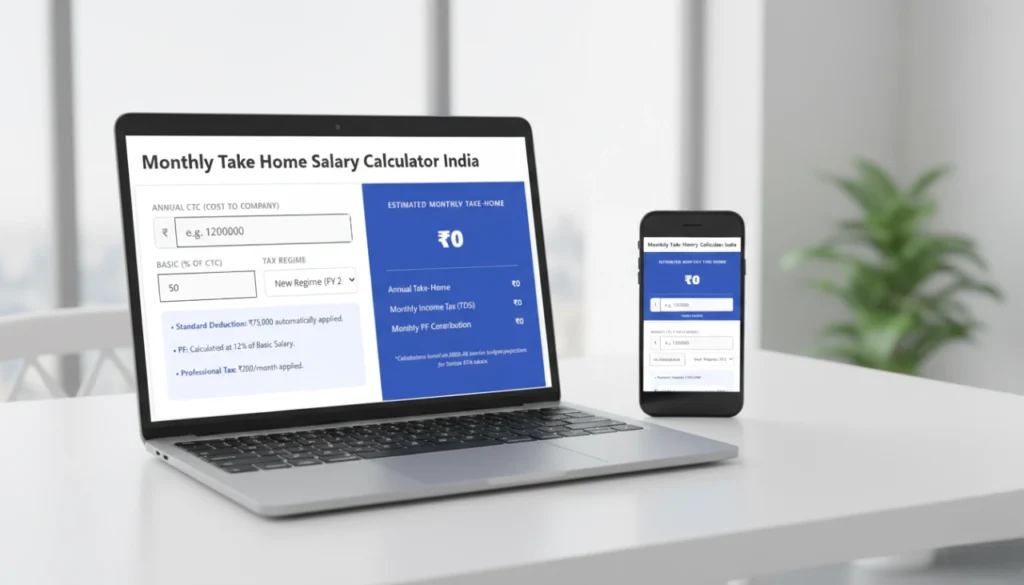 Monthly Take Home Salary Calculator India