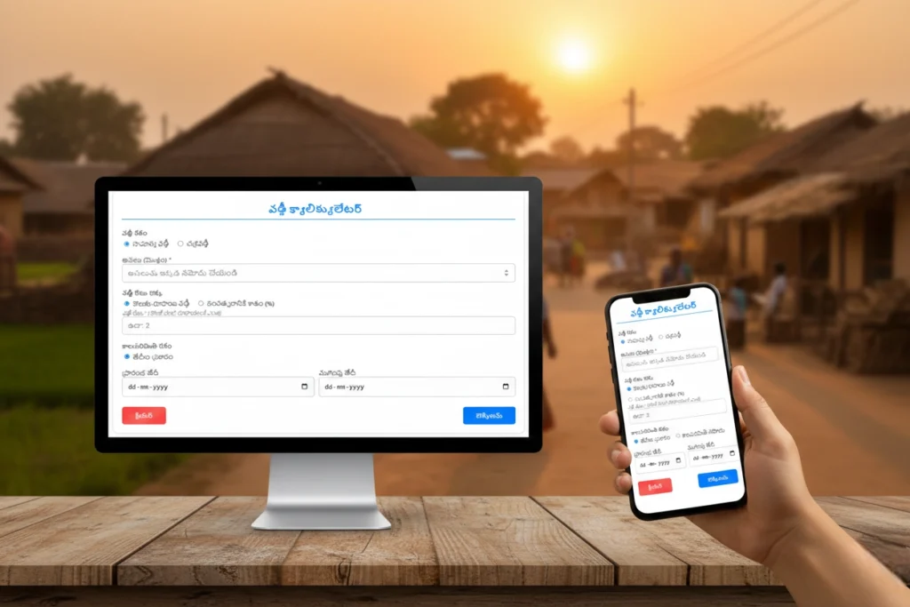 వడ్డీ క్యాలిక్యులేటర్ – Vaddi Calculator In Telugu