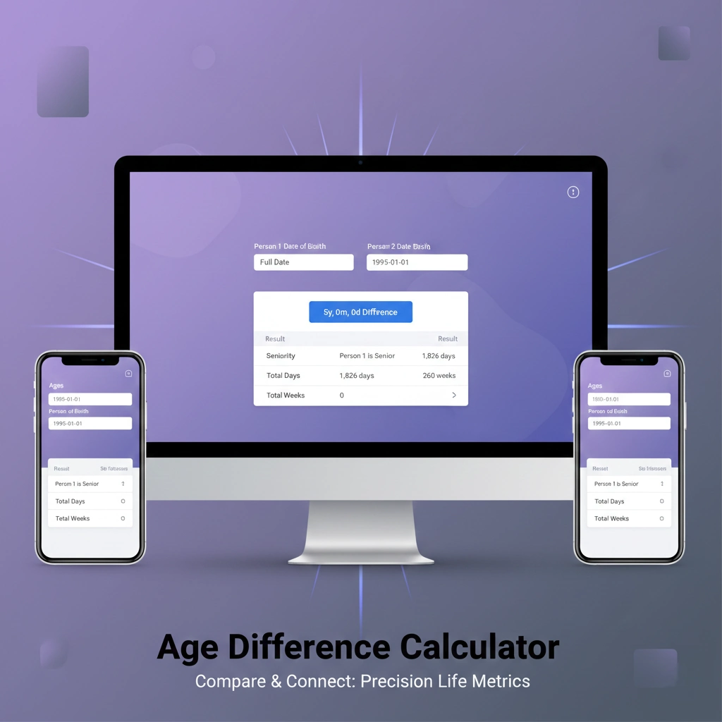 Age Difference Calculator | Age Comparison Calculator