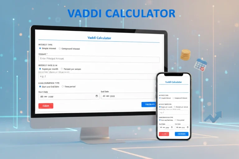 Vaddi Calculator – Simple & Compound Interest Calculator