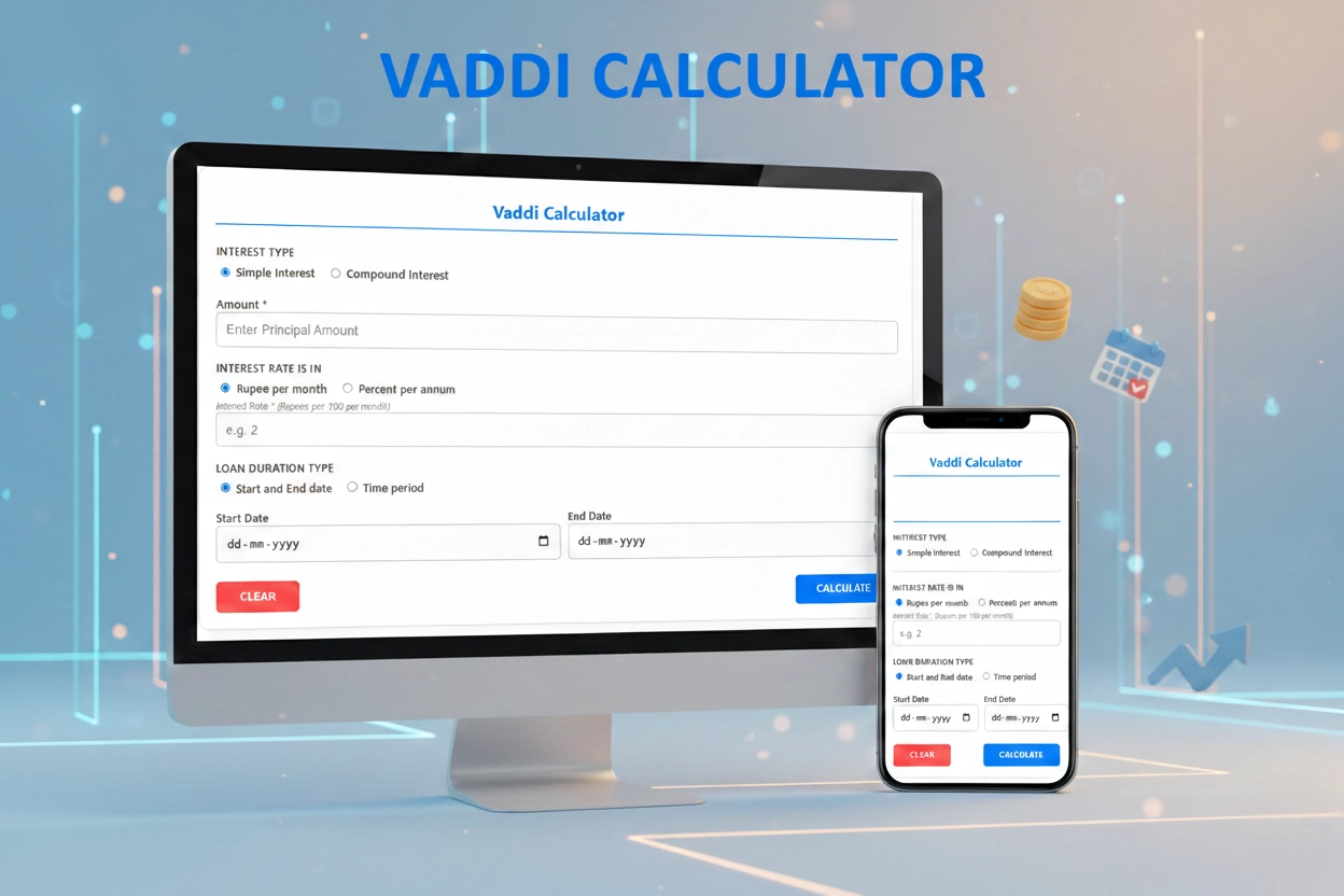 Vaddi Calculator – Simple & Compound Interest Calculator