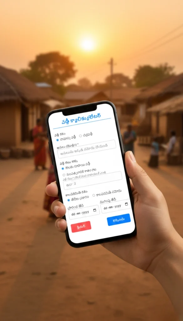 వడ్డీ క్యాలిక్యులేటర్ – Vaddi Calculator In Telugu