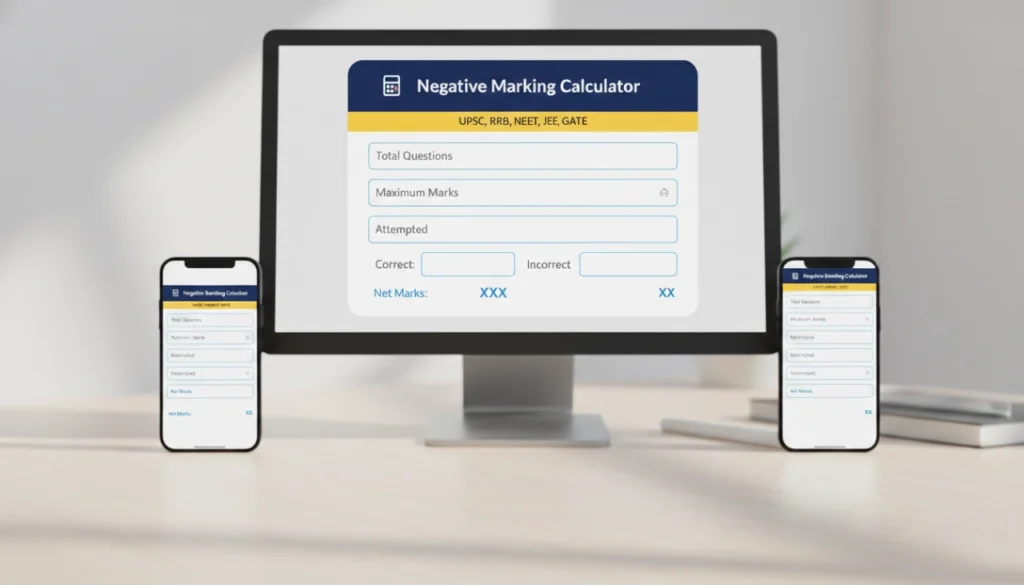 Negative Marking Calculator – Find Your Real Score Instantly
