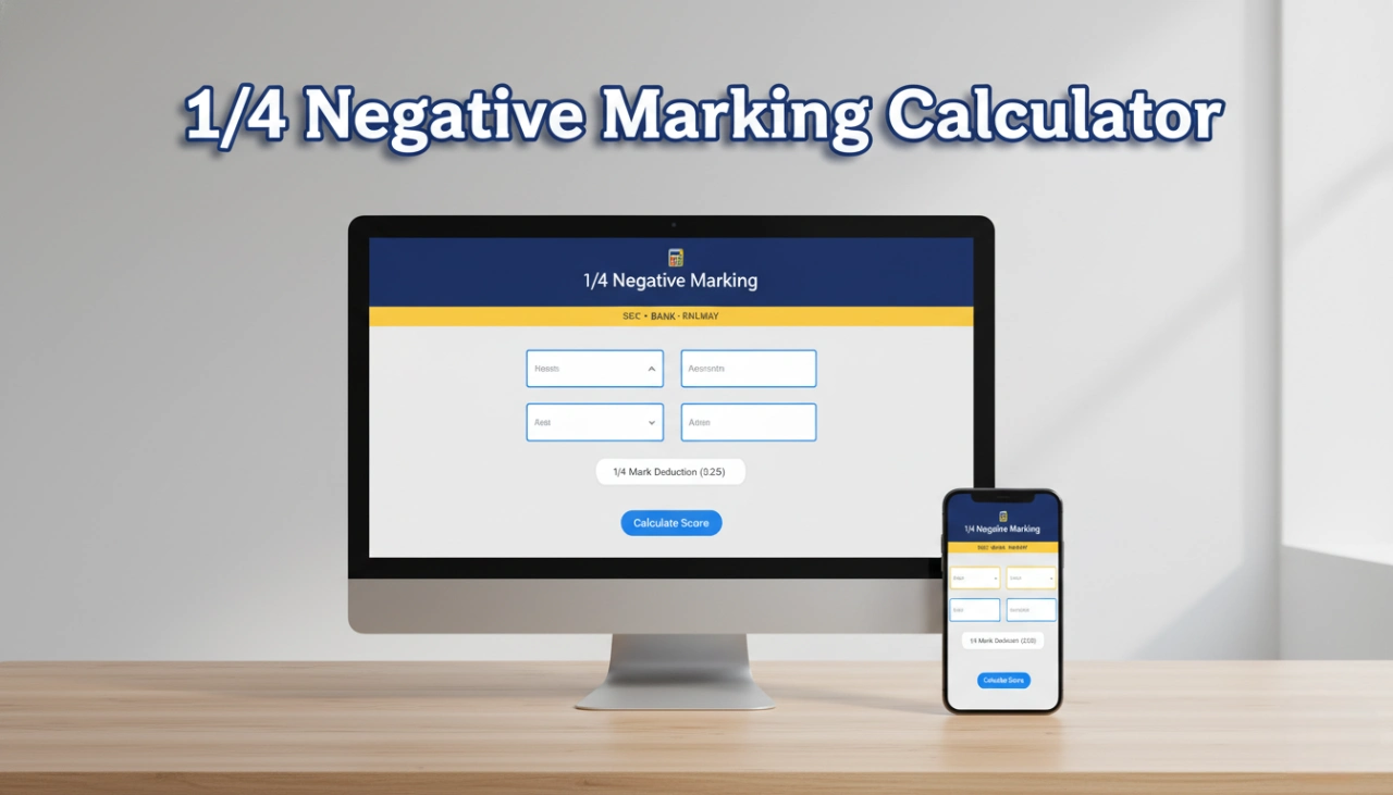1/4 Negative Marking Calculator