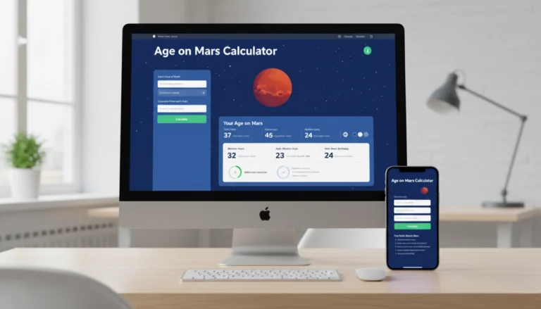 Age on Mars Calculator – Convert Earth Age to Mars Years