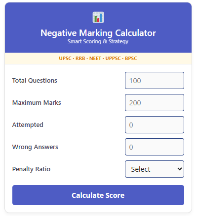 How to Use a Negative Marking Calculator