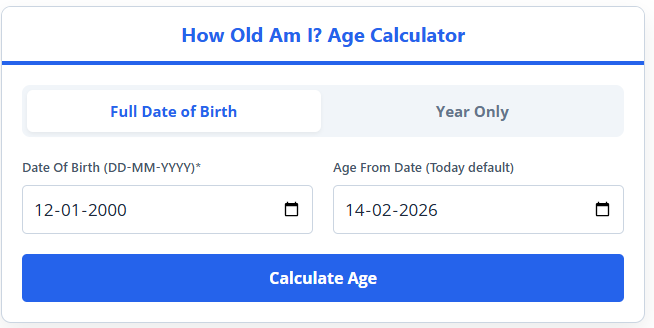 How Old Am I Today? Exact Age Calculator Online