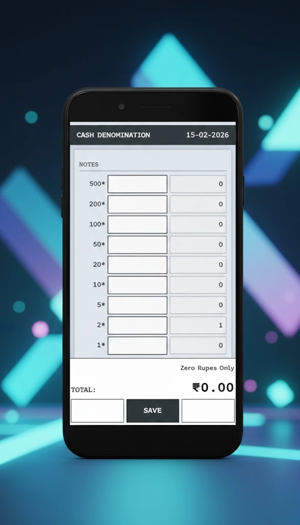 Deepu Denomination Calculator | Cash Denomination Calculator