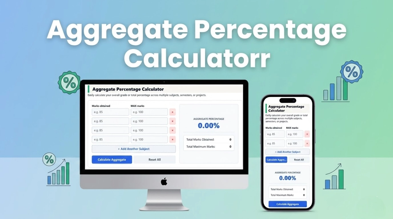 Aggregate Percentage Calculator | Aggregate Score Calculator