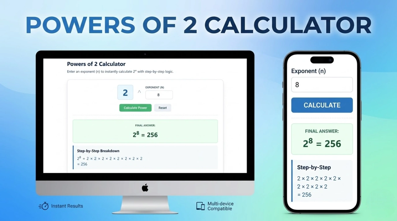 Powers of 2 Calculator – Generate 2ⁿ Values Instantly