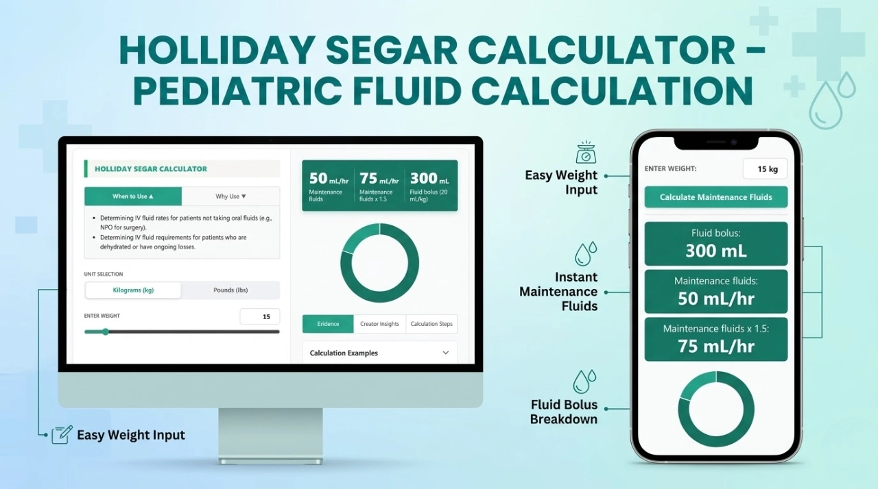 Holliday Segar Calculator - Pediatric Fluid Calculation
