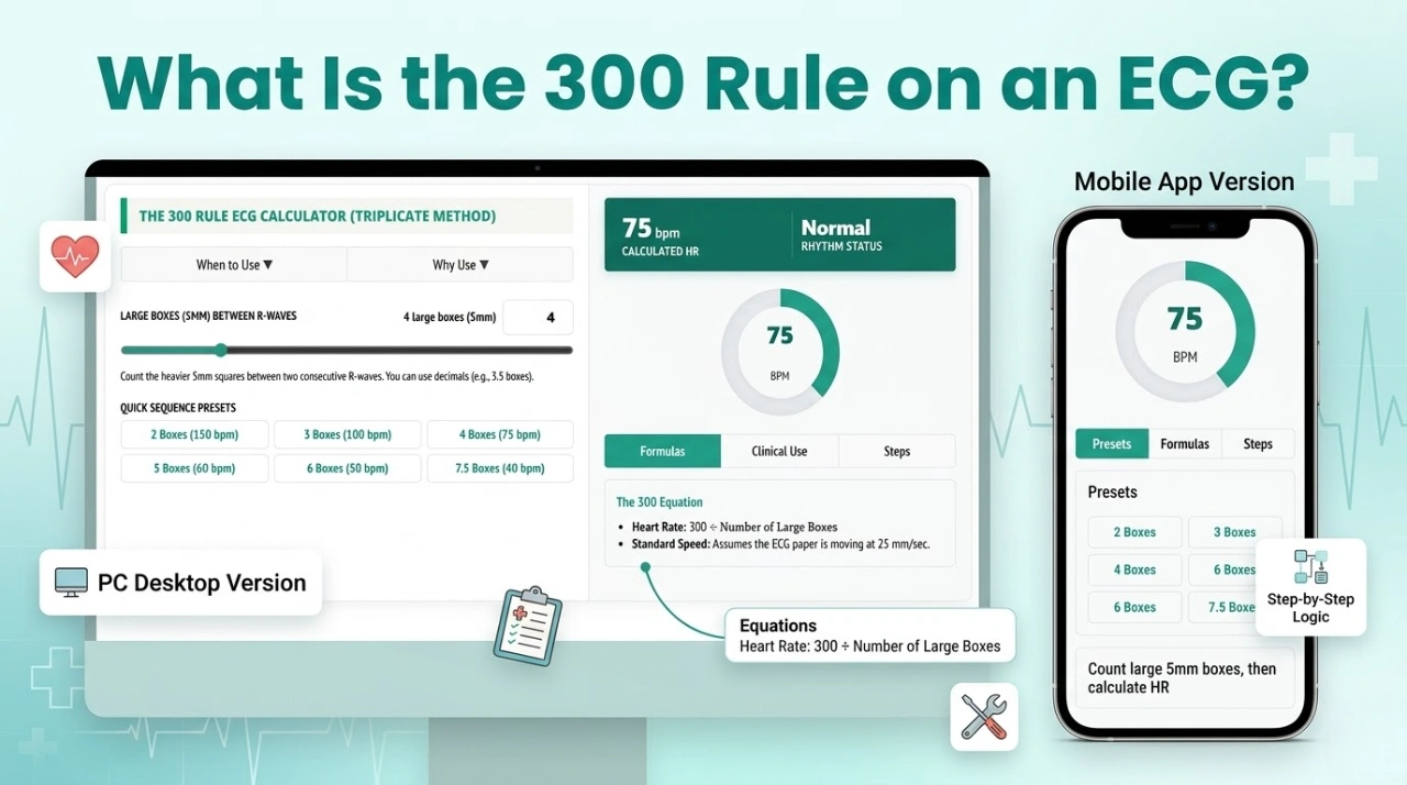 What Is the 300 Rule on an ECG? The 300 Rule Ecg Calculator