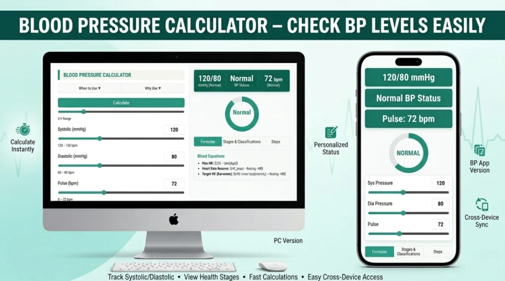 Blood Pressure Calculator – Systolic & Diastolic Tool