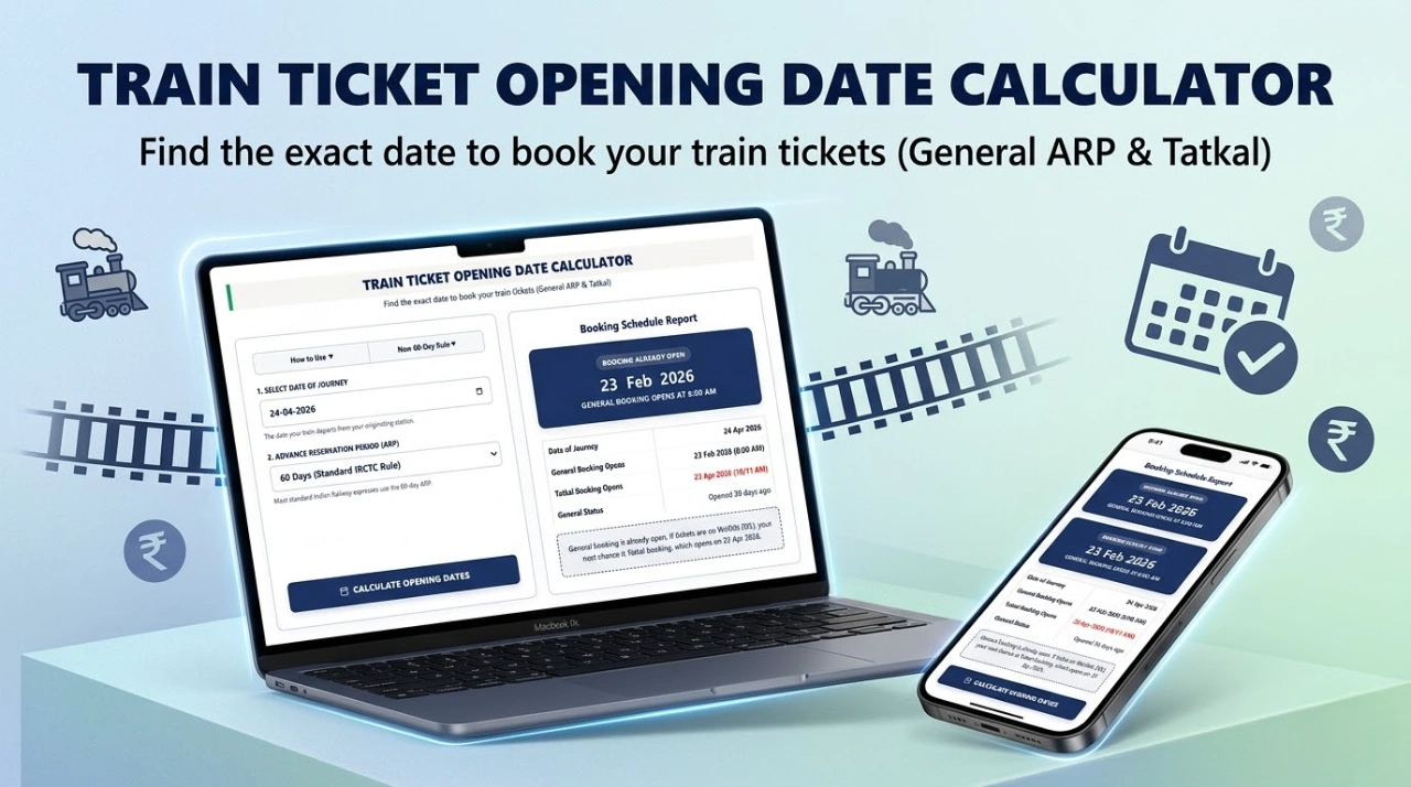 Train Ticket Opening Date Calculator – Find Opening Date