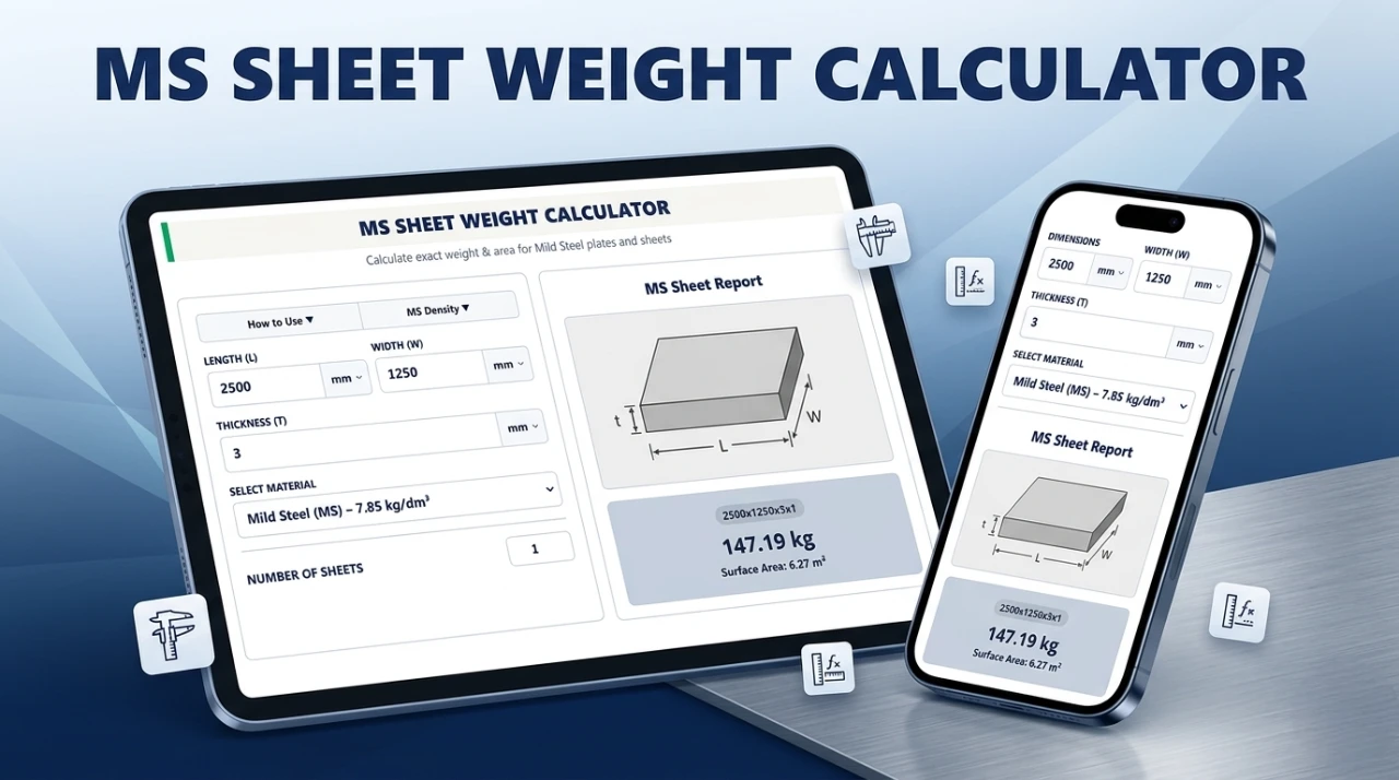 ms sheet weight calculator
