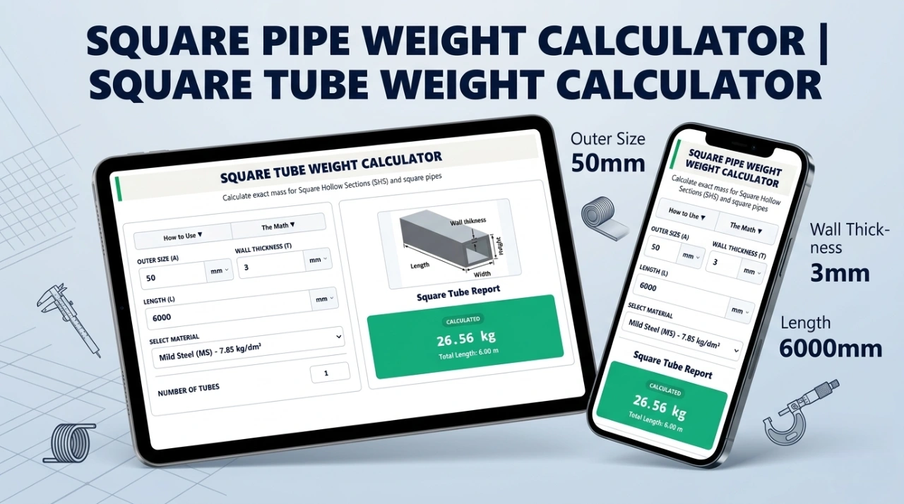 Square Pipe Weight Calculator | Square Tube Weight Calculator