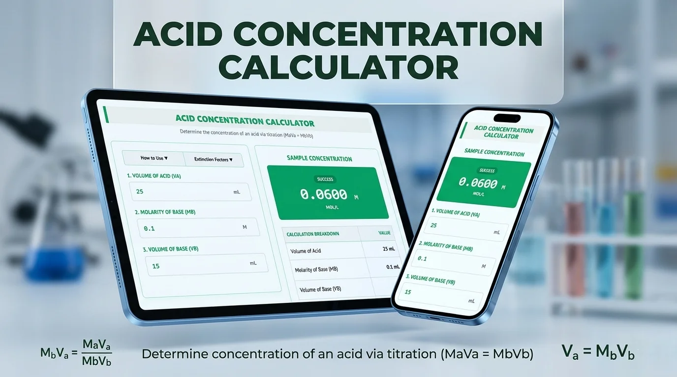 Acid concentration calculator
