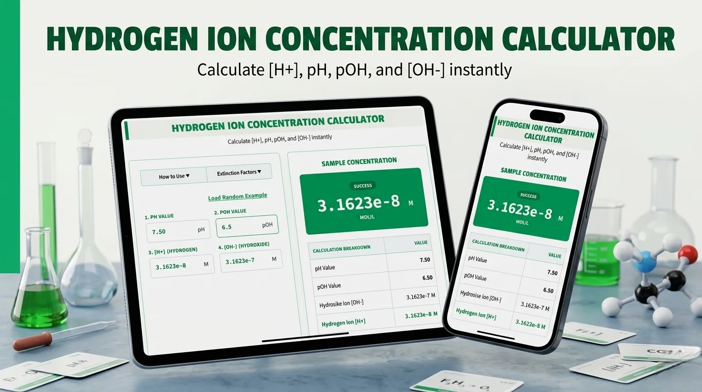 Hydrogen Ion Concentration Calculator
