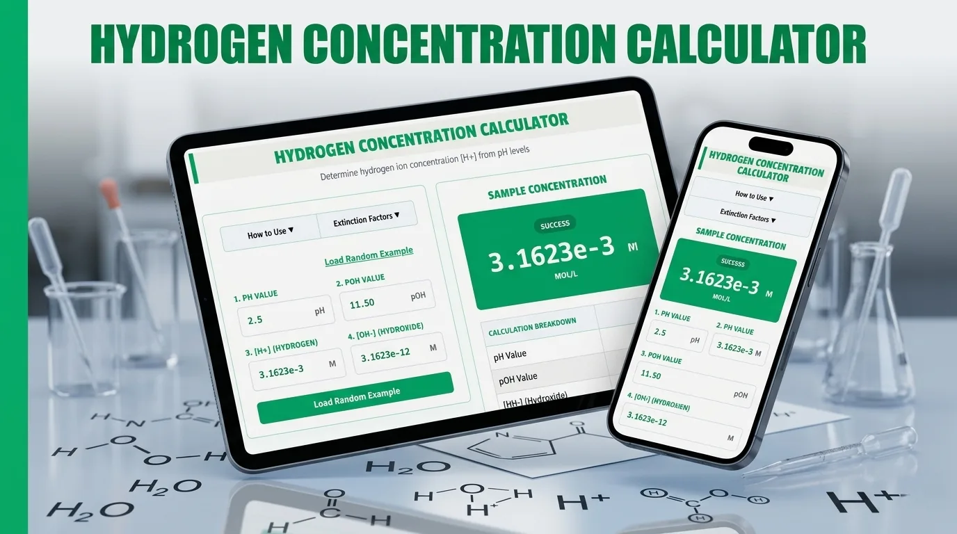 Hydrogen Concentration Calculator