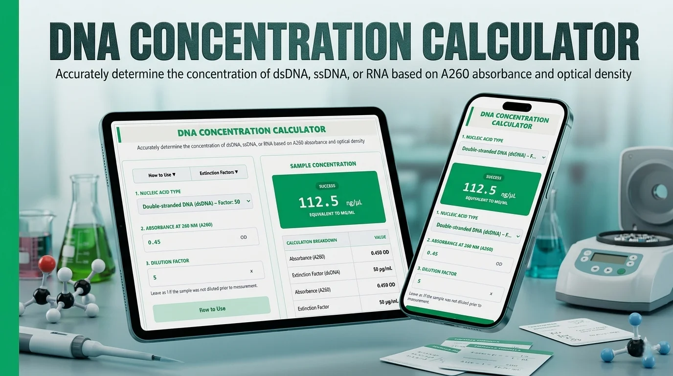 DNA Concentration Calculator